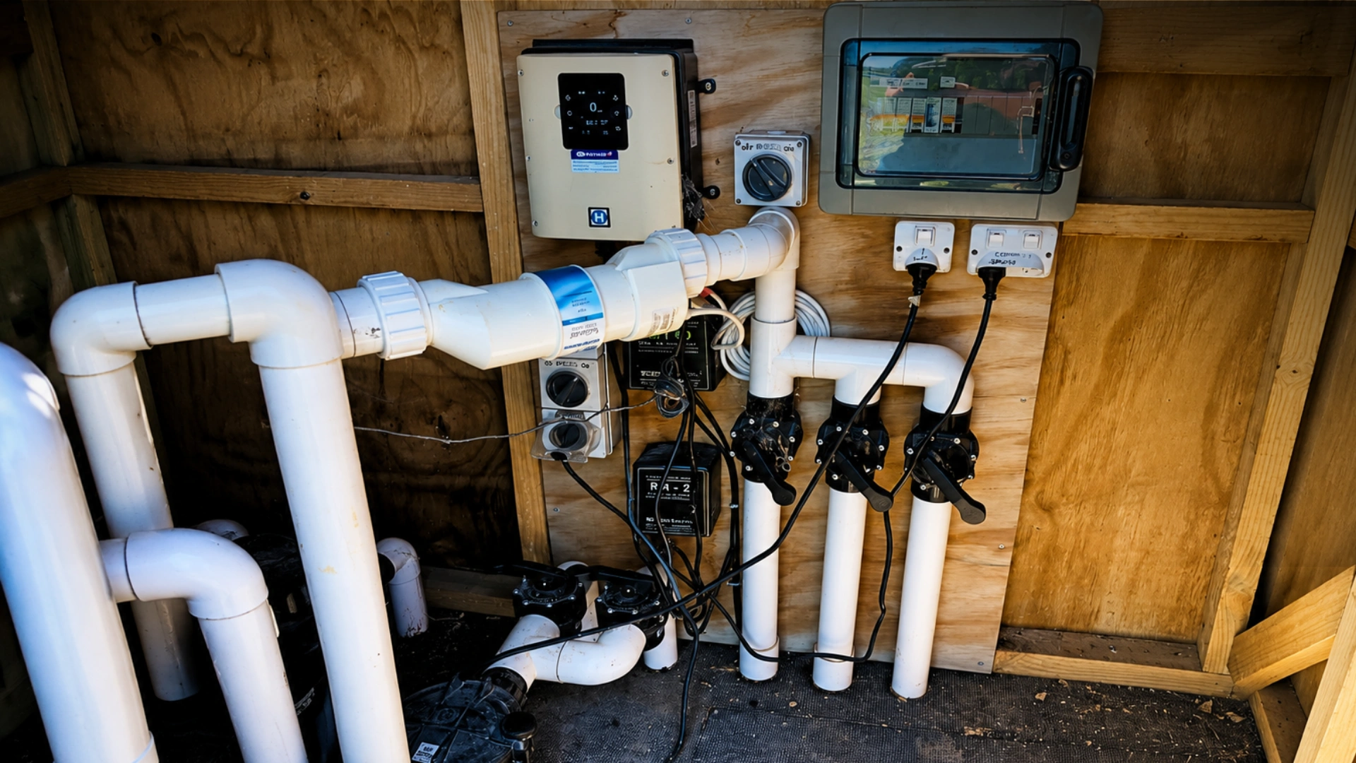 Maintenance plumber checking commercial hot water and pipework in Napier